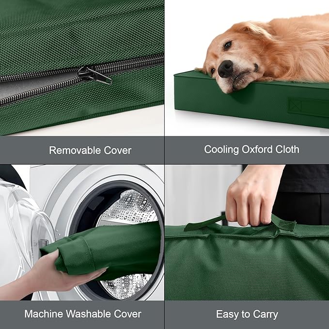 Outdoor Dog Bed for Medium Dogs, Waterproof Dog Crate Mat Orthopedic Egg Crate - Image 6