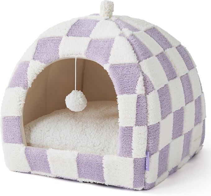 Lesure Cute Cat Beds for Indoor Cats - 2 in 1 Large Cat Cave Bed - Image 7