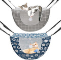 Unittype 2 Pieces Cat Cage Hammock Hanging Pet Bed Double Layer Soft Plush by Unittype