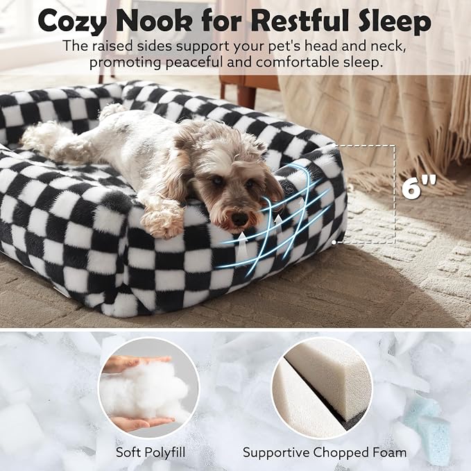 JOEJOY Small Dog Bed for Small Dogs, Rectangle Washable Orthopedic Corduroy - Image 3