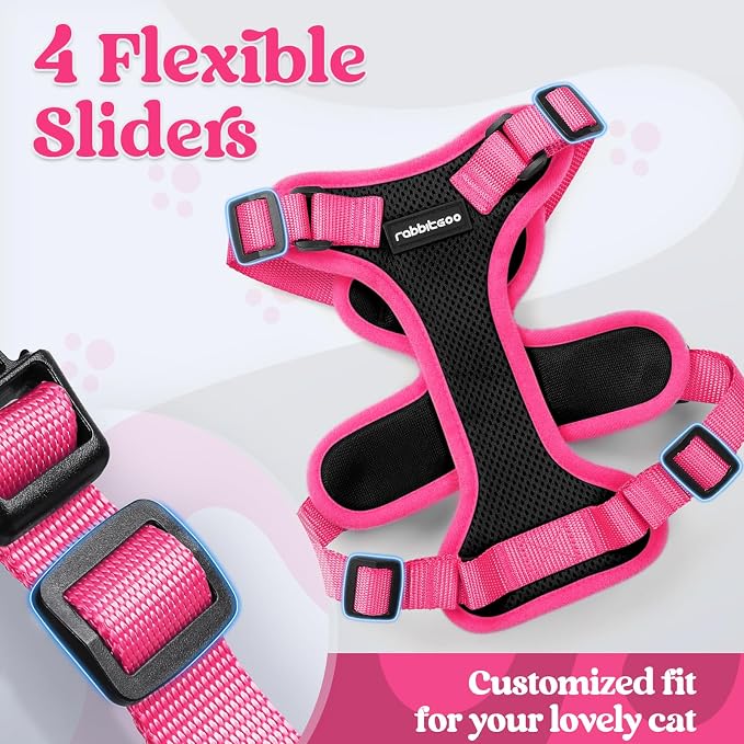 rabbitgoo Cat Harness and Leash Set, Escape Proof Soft Adjustable Vest Harnesses - Image 3