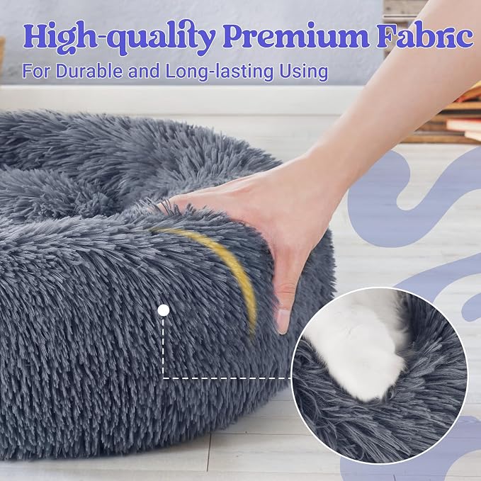 rabbitgoo Cat Beds for Indoor Cats, 20 inches Cat Bed Machine Washable - Image 6