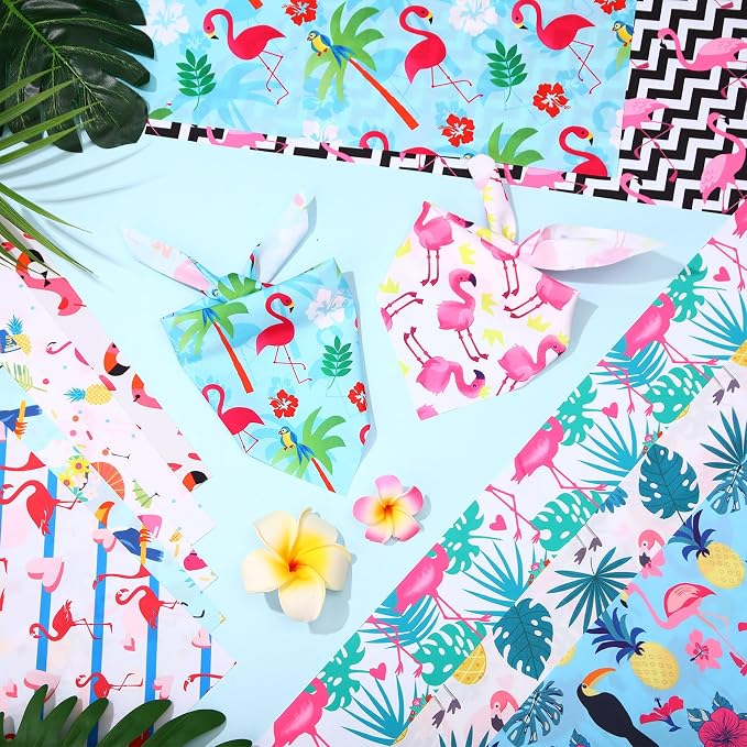 100 Pcs Dog Bandanas Bulk Hawaiian Dog Bandanas Summer 3 Sizes Washable - Image 4