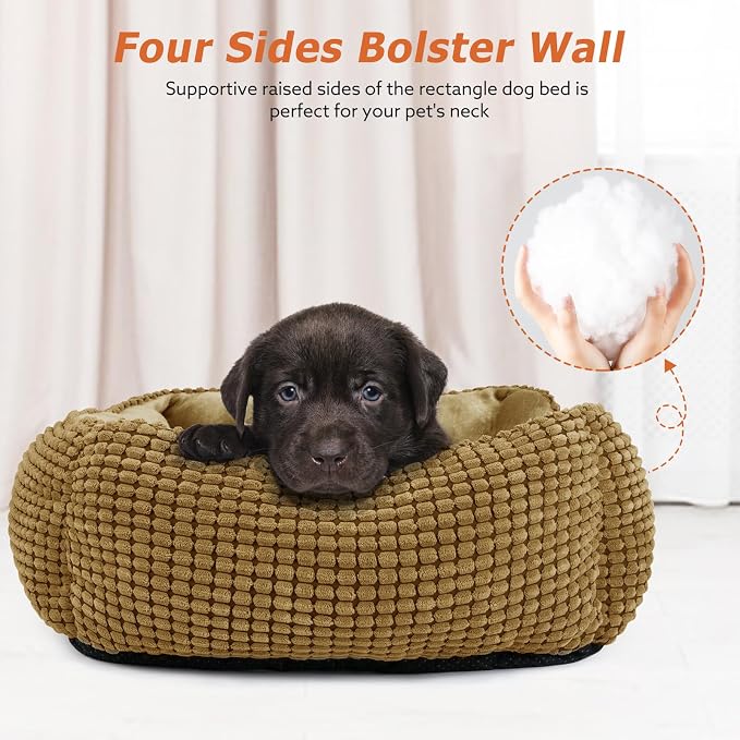 MIXJOY Dog Beds for Medium Dogs Washable, Rectangle Pet Bed Medium Size Dog - Image 3