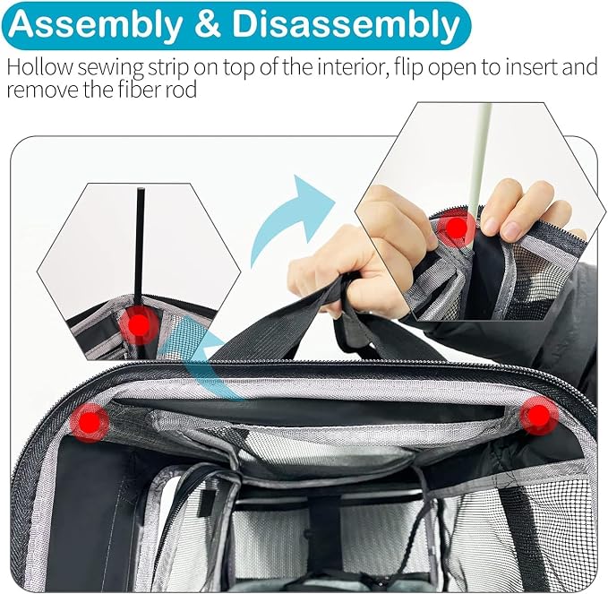 Pet Carrier for Small Cats Dogs, Dog Carrier Travel Bag - Image 7