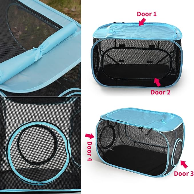 INTURN Cat Furniture Tent for Indoor and Outdoor Playpen Portable Cat Tunnels - Image 3