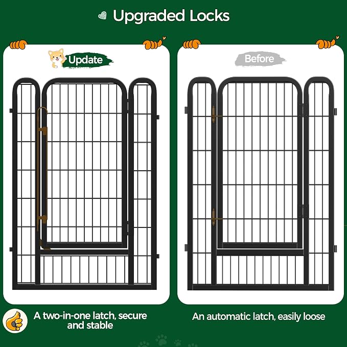 Yaheetech Dog Playpen, 40 inch 8 Panels Dog Pen - Image 8
