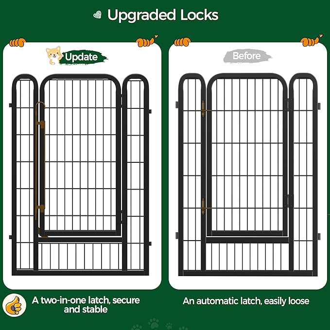 Yaheetech Dog Playpen Outdoor, 40 inch 24 Panels Dog Pen Indoor Heavy Duty - Image 8