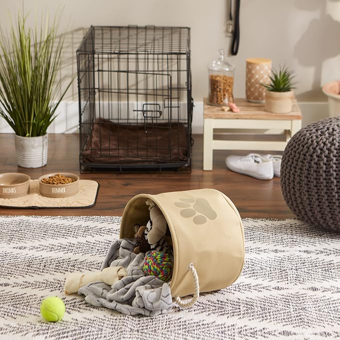 Bone Dry Pet Storage Collection Collapsible Bin, Small Round - Image 5