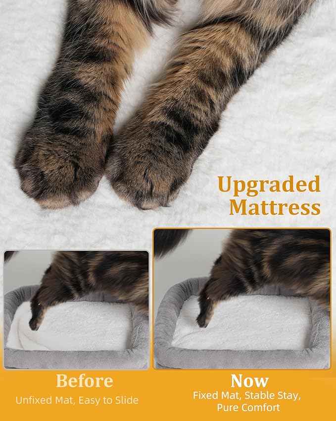 14in Cat Tree Tower with 20 * 16.5in Perch Bed and Washable Top - Image 3