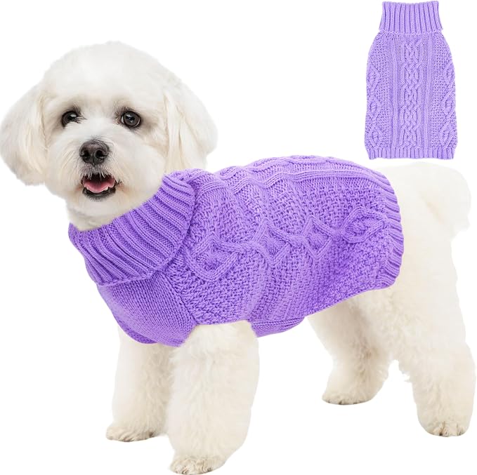 Small Dog Sweater Dog Clothes for Small Dogs Winter Puppy Clothes Warm Pet Cat by Puppishy