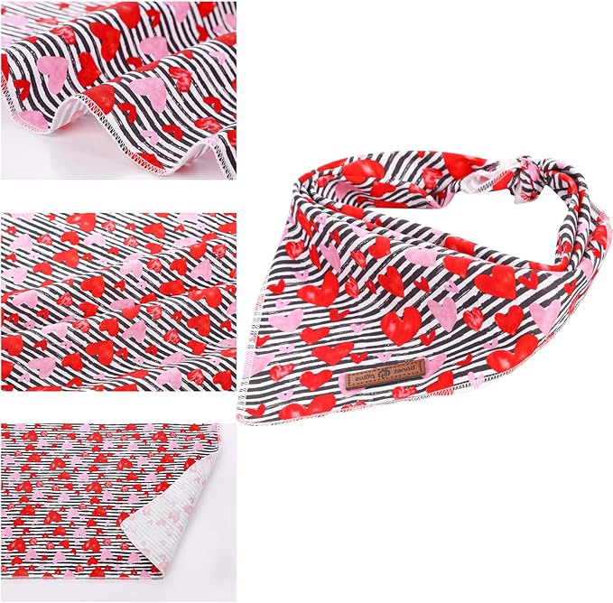 lionet paws Valentines Dog Bandana - Image 2