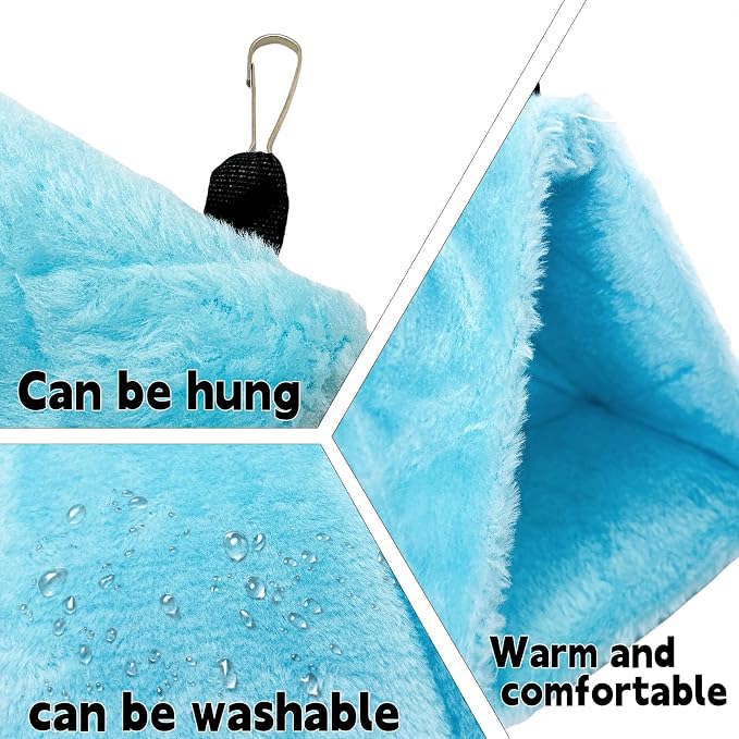Tfwadmx 2Pcs Bird Tent Plush Hammock Hanging Warm Hut Nest - Image 5