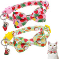 Cat Collar with Bell Bow Tie Fruit Breakaway Bowtie Cat Collar by DILLYBUD