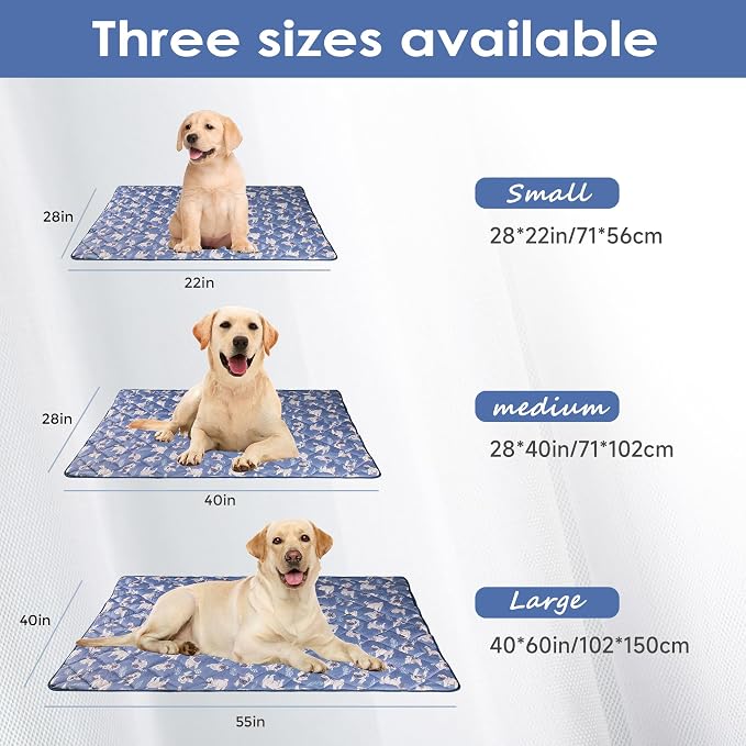 Dog Cooling Mat, Washable Dogs Cats Pet Non-Toxic Cooling Pads Summer Sleeping - Image 3