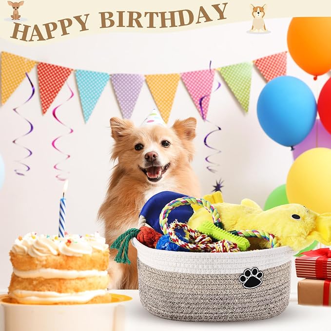 Zopeal Puppy Dog Toy Gift Storage Basket - Image 6