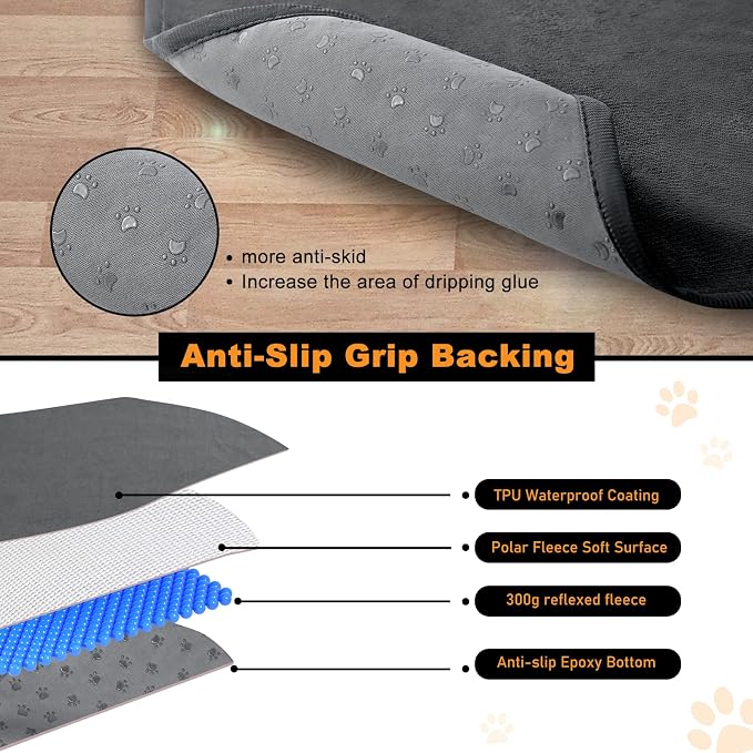 Washable Dog Pee Pads 36x36 2Pack Reusable Puppy Pads, Absorb Dog Mats Non-Slip - Image 3