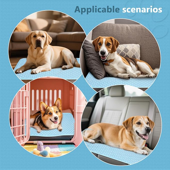 SOMOYA Dogs Cooling Mat Pet Cool Pads Blanket Sleeping Kennel Mat, Washable Ice - Image 5