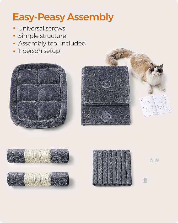 Feandrea Cat Tree, 40.6-Inch Cat Tower, Plush Condo - Image 8