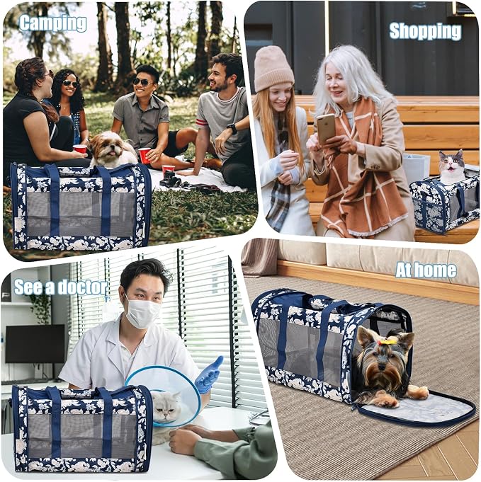 Soft-Sided Kennel Pet Carrier for Small Dogs, Airline Approved Cat Carriers Dog - Image 7
