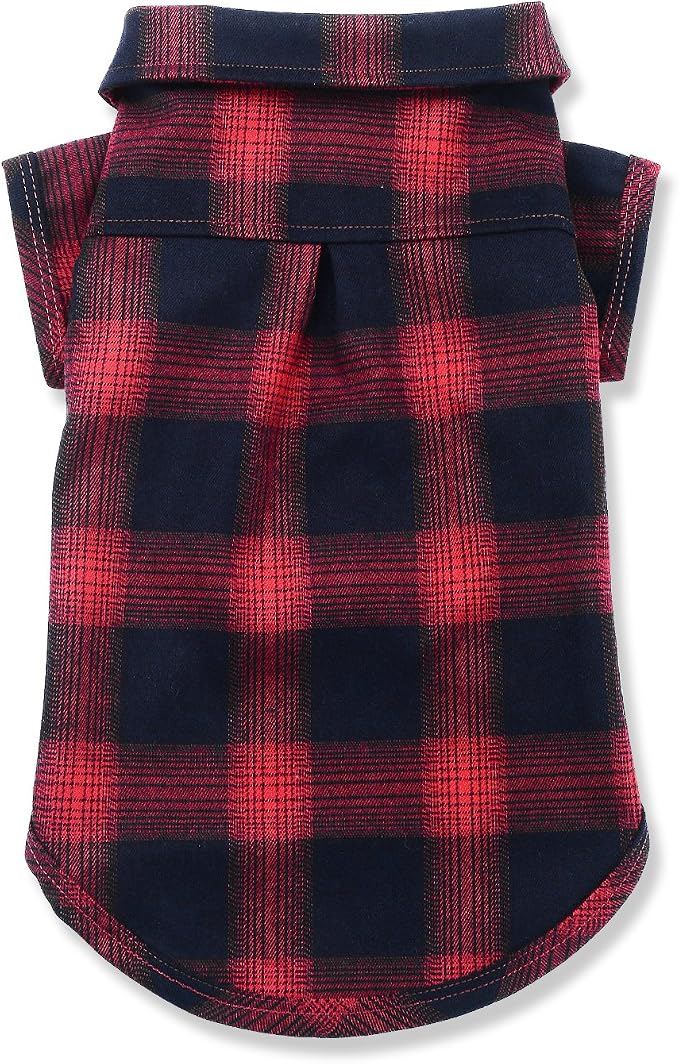 Koneseve Dog Shirt Pet Plaid Clothes T-Shirt Sweater Matching Breathable - Image 2