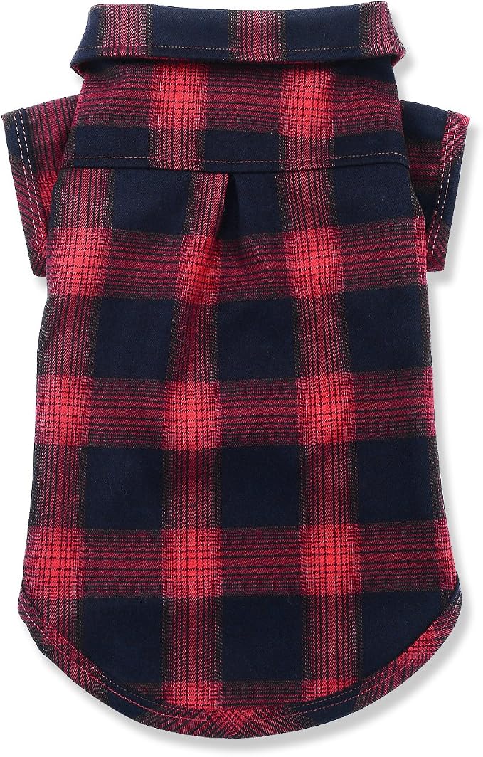 Koneseve Dog Shirt, Pet Plaid Clothes Shirt T-Shirt Sweater Matching Breathable - Image 2
