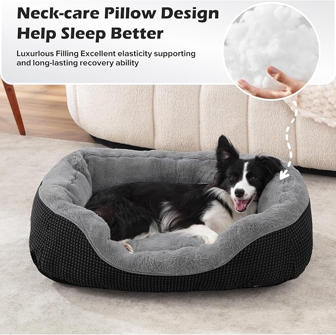 INVENHO Large Dog Beds Large Sized, Washable Orthopedic Warming Soft Sleeping - Image 3