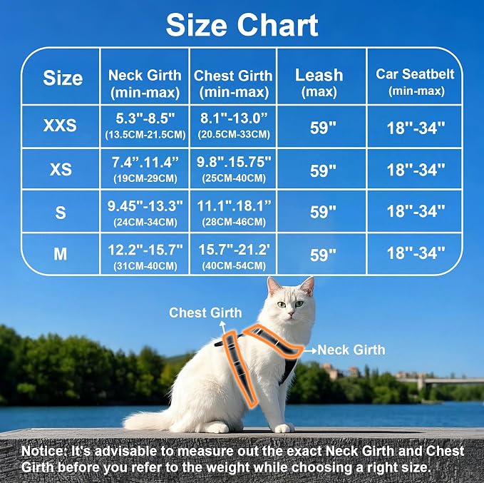 Cat Harness and Leash for Walking, Retractable Cat Harnesses and Leash Set - Image 2