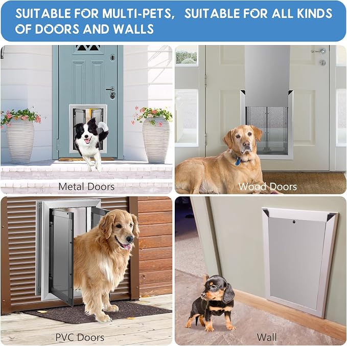 Large Dog Door, Weatherproof Aluminum Dog Door - Image 7
