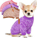 3 Pack Dog Sweaters for Small Dogs Girl Boy Winter Fleece Clothes Warm Soft Dog by BAOBICUTE