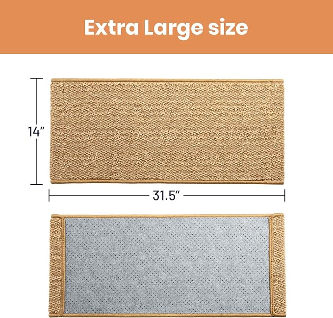 Ordora Large Cat Scratcher Mat: 31.5 X 14 Inch Upgrade Soft Sisal Horizontal - Image 6