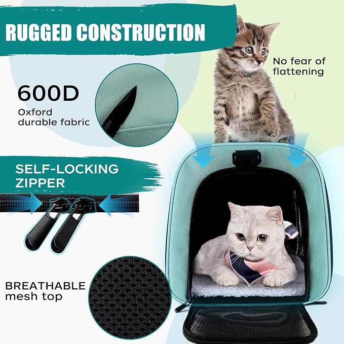 Cat, Dog Carrier for Small Medium Pet Carriers Up to15Lbs, Cats Carrier Soft- - Image 3