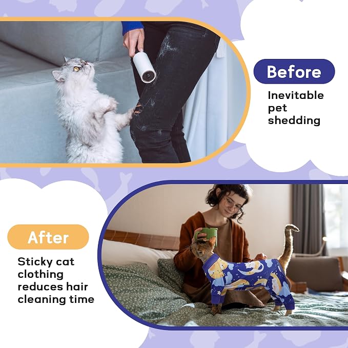 PUMYPOREITY Cat Hair Sticky Shirt – Breathable & Lightweight, Prevents Licking - Image 5