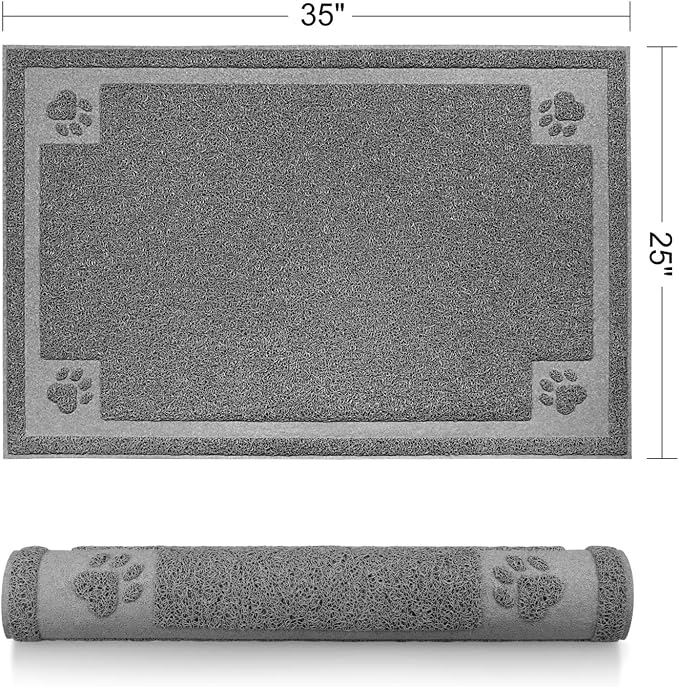 Pet Feeding Mat for Large Dogs and Cats 35" x 25" Flexible and Waterproof Dog - Image 8