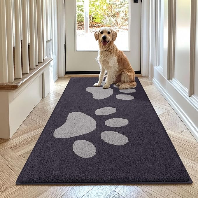 Buganda Dog Door Mat for Muddy Paws, Absorbent Dirt Trapper Washable Indoor by Buganda