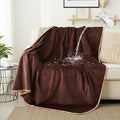 Waterproof Dog Blankets Brown, Soft Fluffy Sofa Car Bed Protector, Reversible by CAPTSNOOZE