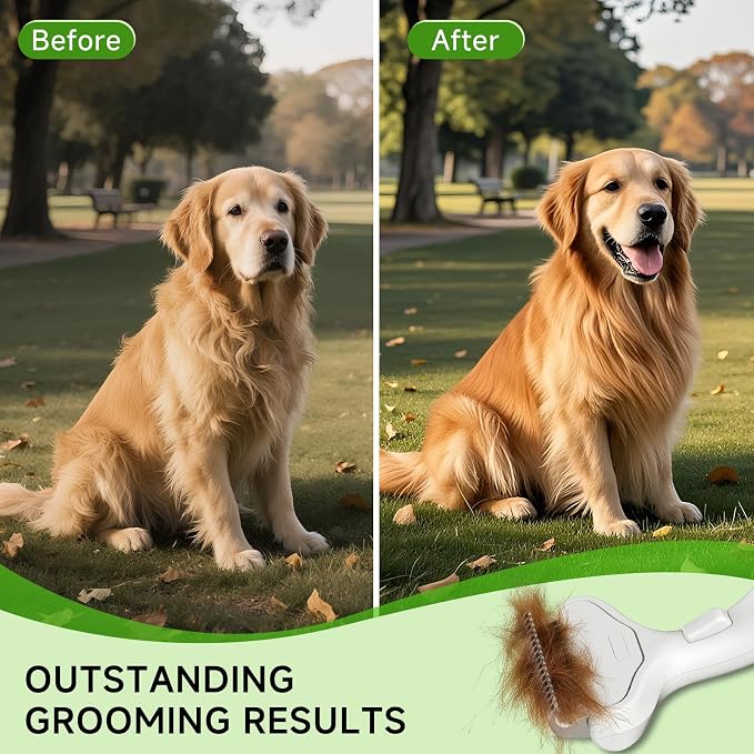Undercoat Shedding Brush for Dogs & Cats – Professional Deshedding & Dematting - Image 4