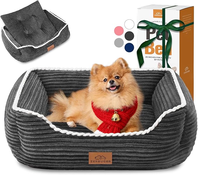 Orthopedic Dog Bed for Medium Dogs, Dog Sofa Beds Supportive Foam Pet Couch Bed by Zerbuger
