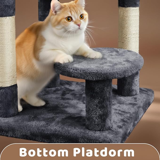 Yaheetech 46in Cat Tree Tower | Multi-Level Indoor Activity Center - Image 5