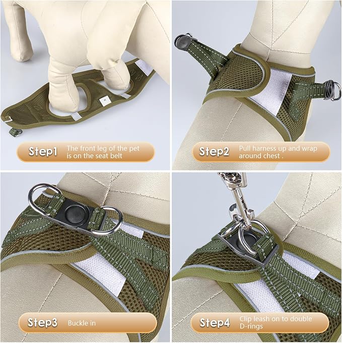 YIMEIS Dog Harness and Leash Set, No Pull Soft Mesh Pet Harness, Reflective - Image 2
