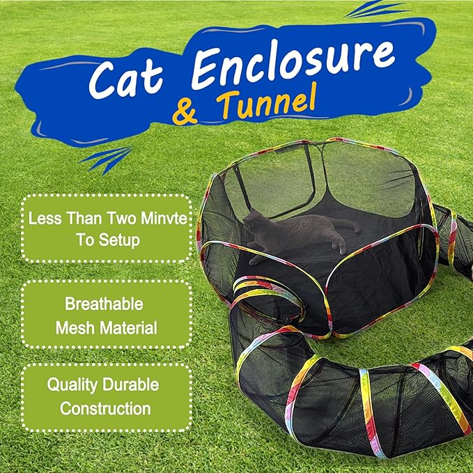 CLKHOWL Outdoor Cat Enclosure, Portable Cat Tents - Image 4