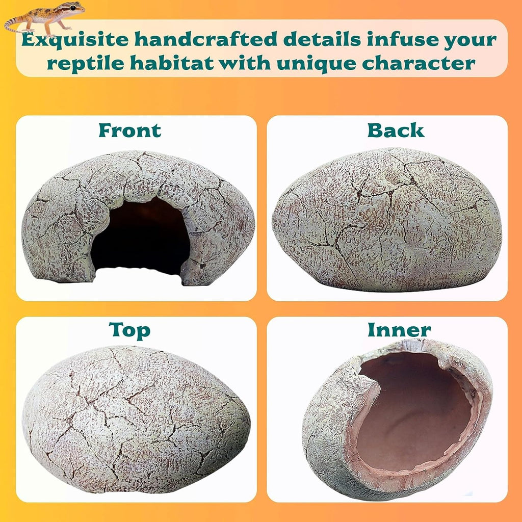 Small Dinosaur Egg Reptile Hide for Leopard Gecko - GlobalHabitat Supply