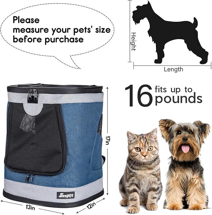 JESPET & GOOPAWS Pet Backpack Carrier - Image 3