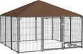 PawHut Outside Dog Kennel, Garden Playpen Fence Crate Enclosure Cage Rotating by PawHut