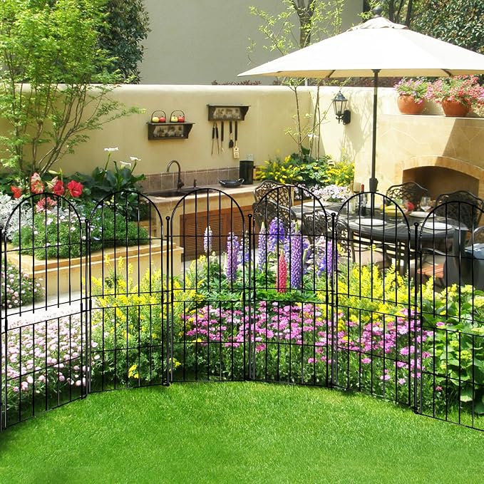 Decorative Garden Fence 31in x10ft, 10 Pack No Dig Fence Animal Barrier - Image 8