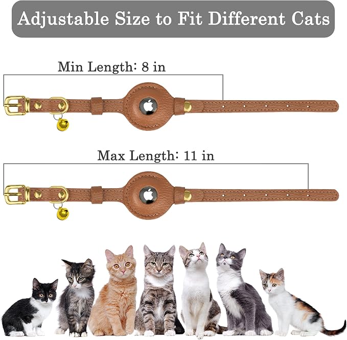 OOPSDOGGY Leather AirTag Cat Collar - Image 4