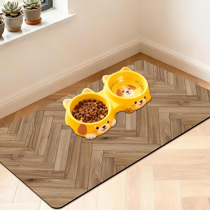 Pet Feeding Mat for Floors Waterproof Dog Mat for Food and Water Absorbent by Unknown