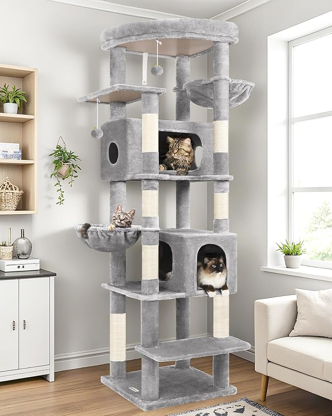 Globlazer Heavy Duty Cat Tree, 74in Sturdy Cat Tower by Globlazer