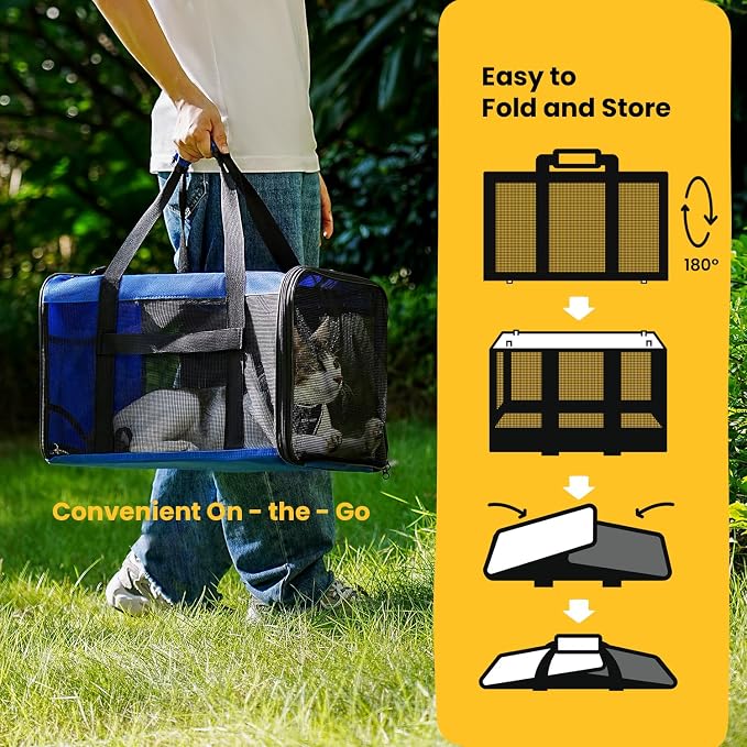 Cat Carrier Bag, Soft-Sided Pet Carriers - Image 4