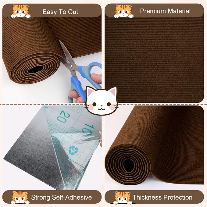 Cat Scratch Furniture Protector, 78.7"x15.8" Cat Scratching Mat, Trimmable - Image 3